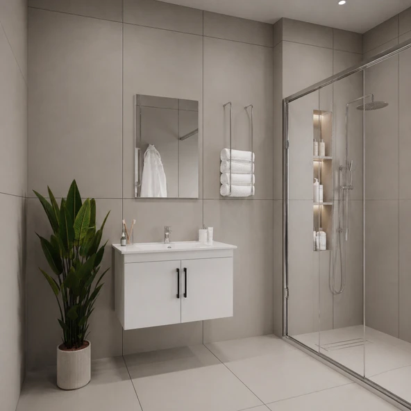 Creavit D20 Banyo Dolabı Seti Çekmeceli 65 Cm Beyaz ürün görseli 1