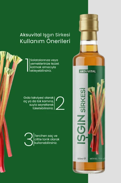 Aksu Vital IŞGIN SİRKESİ 500 ML - Işkın Kökü Sirkesi - Katkısız, Doğal Fermantasyon ürün görseli 1