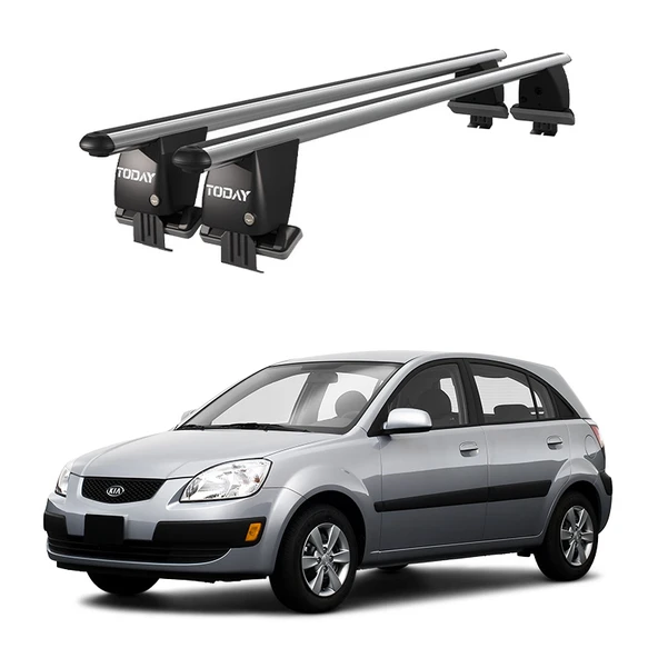 Royal Kia Rio (2005-2011) Uyumlu Gri Kilitli Ara Atkı Port Bagaj Tavan Barı ürün görseli 1