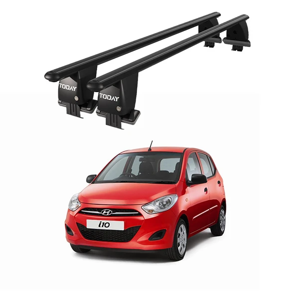 Royal Hyundai i10 (2013-2017) Uyumlu Siyah Kilitli Ara Atkı Port Bagaj Tavan Barı ürün görseli 1