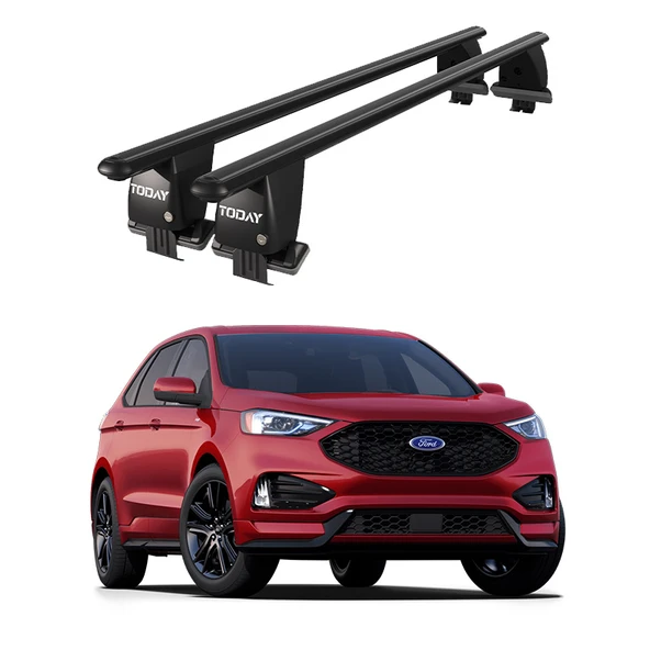 Royal Ford Edge (2016 ve Sonrası) Uyumlu Siyah Ara Atkı Port Bagaj Tavan Barı ürün görseli 1