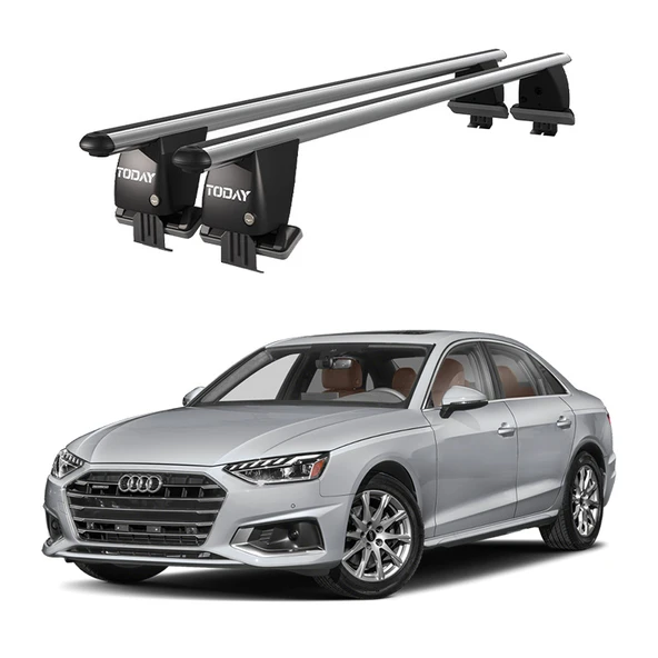 Royal Audi A4 (2019 ve Sonrası) Uyumlu Gri Kilitli Ara Atkı Port Bagaj Tavan Barı ürün görseli 1