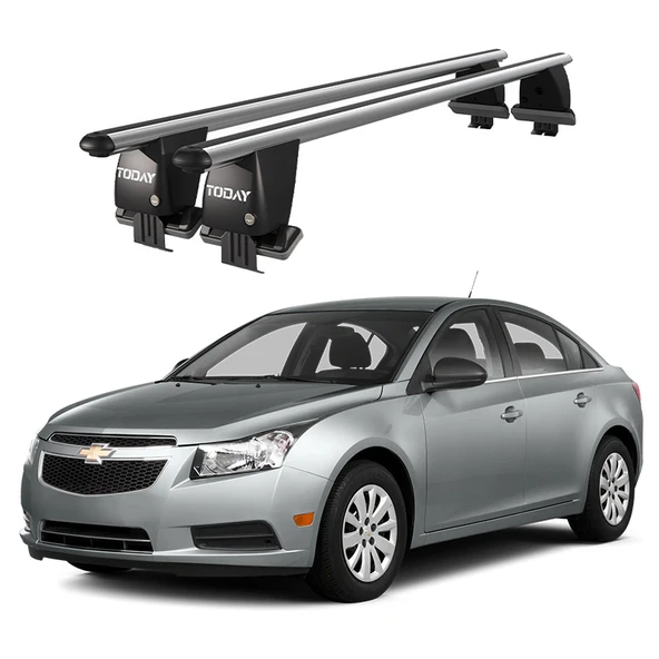 Royal Chevrolet Cruze (2009-2016) Uyumlu Gri Kilitli Ara Atkı Port Bagaj Tavan Barı ürün görseli 1