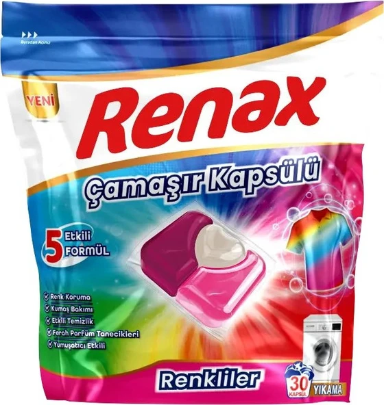 RENAX Çamaşır Kapsülü Renkliler İçin ürün görseli 1