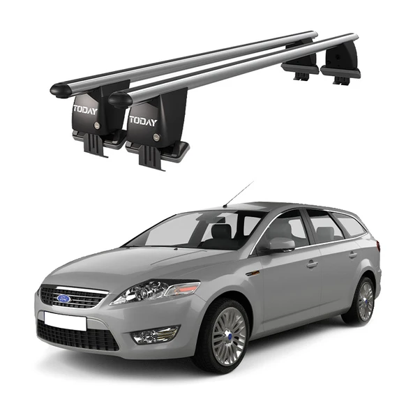 Royal Ford Mondeo III (2010-2014) Uyumlu Gri Kilitli Ara Atkı Port Bagaj Tavan Barı ürün görseli 1