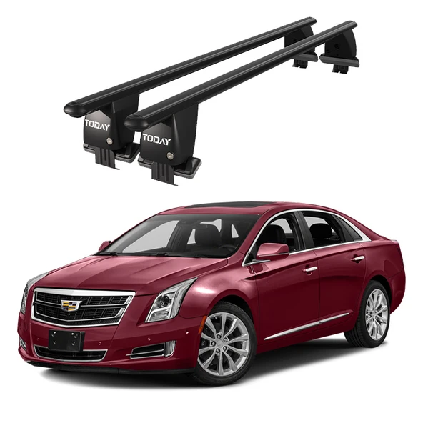 Royal Cadillac XTS (2012-2019) Uyumlu Siyah Kilitli Ara Atkı Port Bagaj Tavan Barı ürün görseli 1