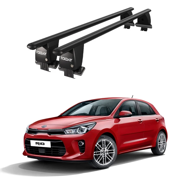 Royal Kia Rio (2017 ve Sonrası) Uyumlu Siyah Kilitli Ara Atkı Port Bagaj Tavan Barı ürün görseli 1