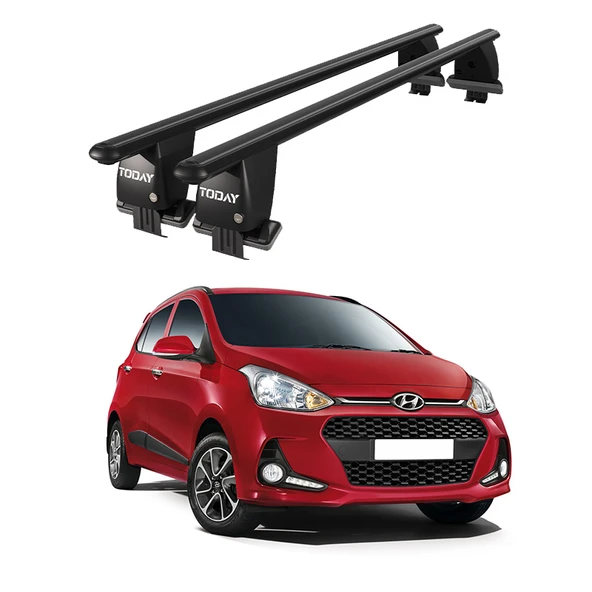 Royal Hyundai i10 (2017-2019) Uyumlu Siyah Kilitli Ara Atkı Port Bagaj Tavan Barı ürün görseli 1