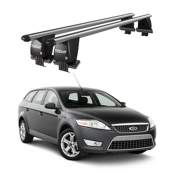 Royal Ford Mondeo III (2007-2010) Uyumlu Gri Kilitli Ara Atkı Port Bagaj Tavan Barı ürün görseli 1