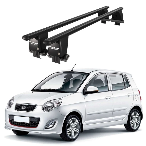 Royal Kia Picanto (2011-2017) Uyumlu Siyah Kilitli Ara Atkı Port Bagaj Tavan Barı ürün görseli 1