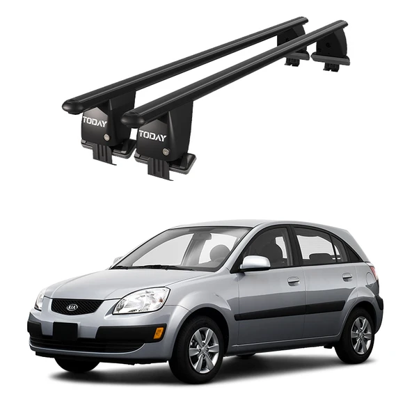 Royal Kia Rio (2005-2011) Uyumlu Siyah Kilitli Ara Atkı Port Bagaj Tavan Barı ürün görseli 1