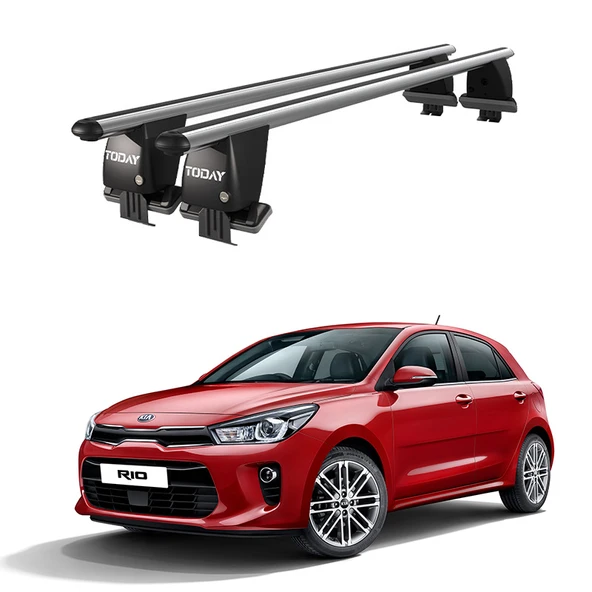 Royal Kia Rio (2017 ve Sonrası) Uyumlu Gri Kilitli Ara Atkı Port Bagaj Tavan Barı ürün görseli 1