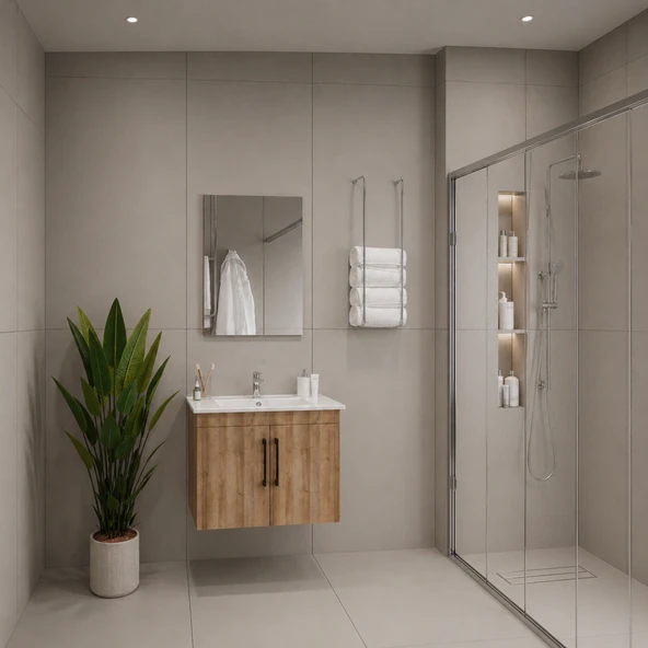 Creavit D20 Banyo Dolabı Seti Çekmeceli 80 Cm Everest ürün görseli 1