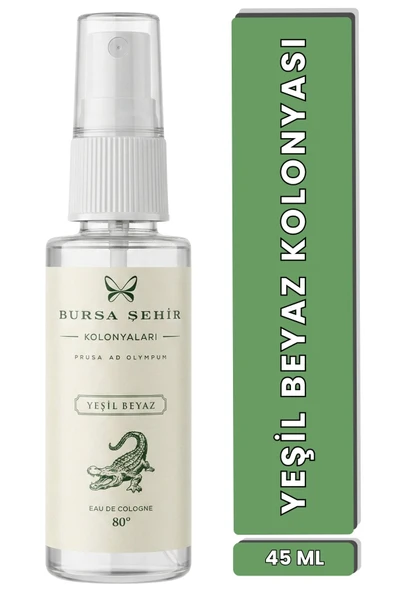 Yeşil Beyaz Kolonyası 45 ml Sprey Cep Boy 80° ürün görseli 1