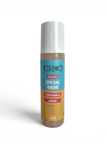 Croc Sıvı Saç Kremi 200ml Besleyici, Provitamin B5 + Keratin Bakımı, Kolay Tarama Sağlayan Formül ürün görseli 1