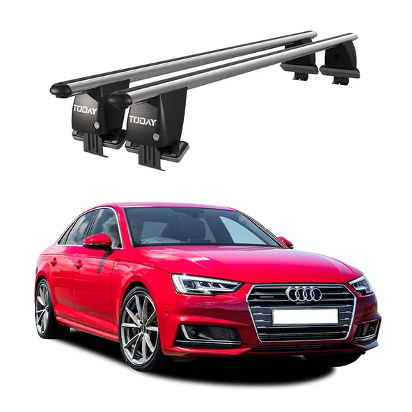Royal Audi A4 (2015-2019) Uyumlu Gri Kilitli Ara Atkı Port Bagaj Tavan Barı ürün görseli 1