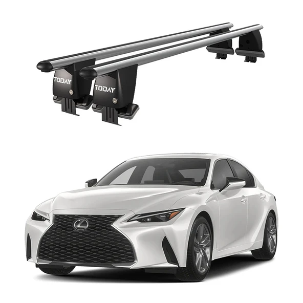 Royal Lexus IS (2013 ve Sonrası) Uyumlu Gri Kilitli Ara Atkı Port Bagaj Tavan Barı ürün görseli 1
