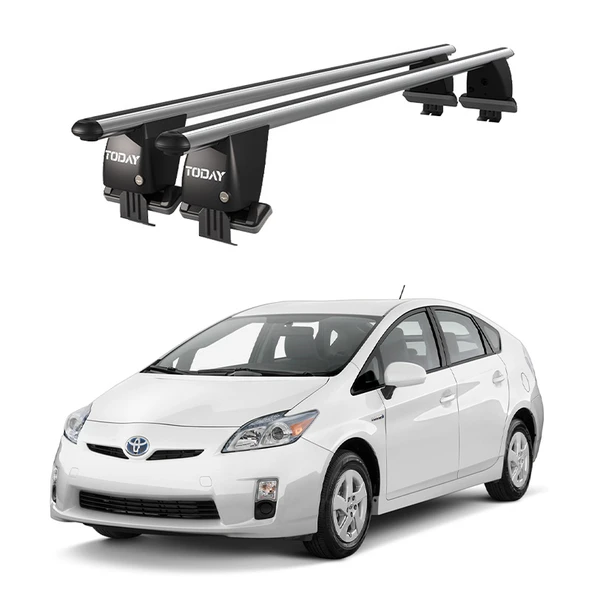 Royal Toyota Prius III (2009-2015) Uyumlu Gri Kilitli Ara Atkı Port Bagaj Tavan Barı ürün görseli 1