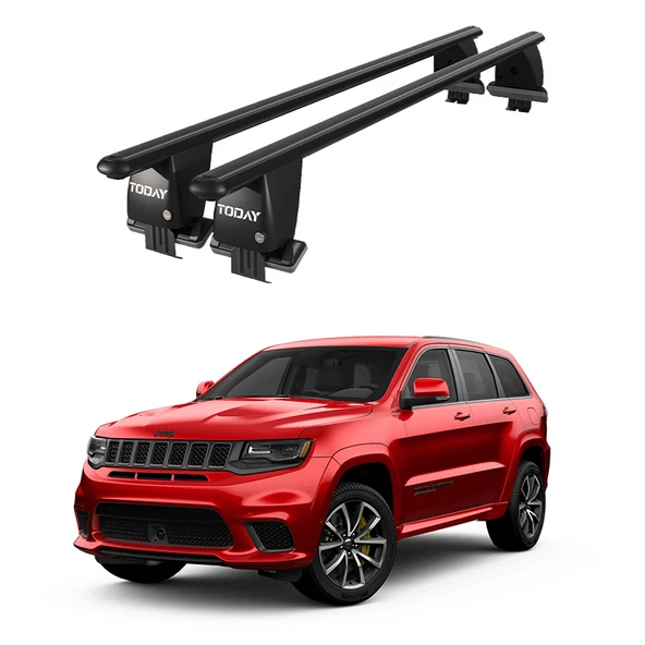 Royal Jeep Grand Cherokee (2010 ve Sonrası) Uyumlu Siyah Kilitli Ara Atkı Port Bagaj Tavan Barı ürün görseli 1