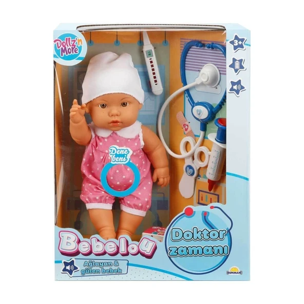 30111 Doktor Zamanı Sesli Bebek Seti 35 cm (Ürün oyuncaktır) ürün görseli 1