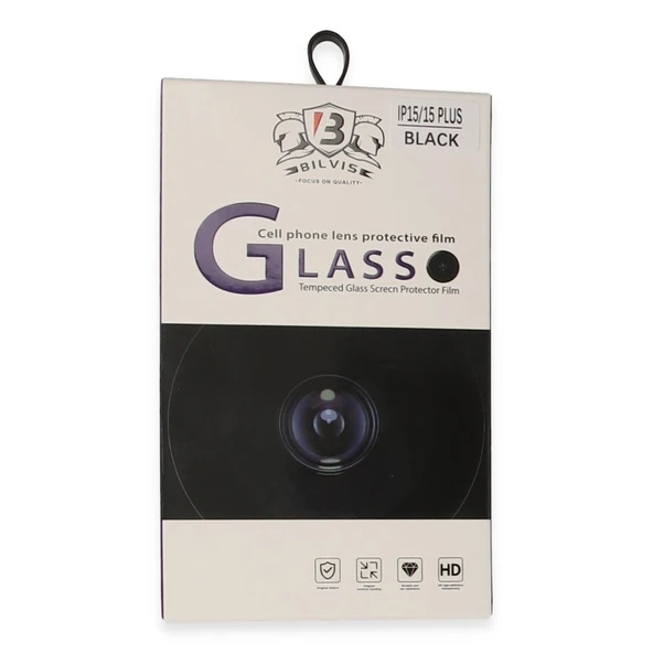 İphone 15 Bilvis Titan Kamera Lens - Siyah - Resim 3