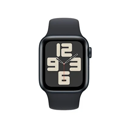 Apple Watch SE 3 GPS 40mm Gece Yarısı Alüminyum Kasa Gece Yarısı Spor Kordon M/L ürün görseli 1
