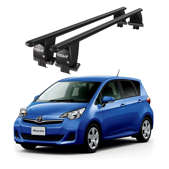 Royal Toyota Ractis / Verso S (2010-2017) Uyumlu Siyah Kilitli Ara Atkı Port Bagaj Tavan Barı ürün görseli 1