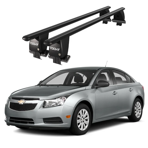 Royal Chevrolet Cruze (2009-2016) Uyumlu Siyah Kilitli Ara Atkı Port Bagaj Tavan Barı ürün görseli 1