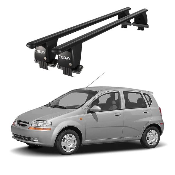 Royal Chevrolet Aveo (2005-2011) Uyumlu Siyah Kilitli Ara Atkı Port Bagaj Tavan Barı ürün görseli 1