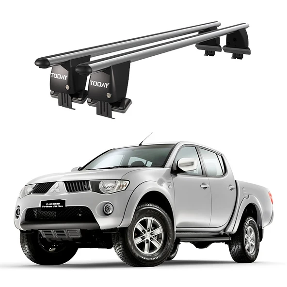 Royal Mitsubishi L200 (2006-2015) Uyumlu Gri Kilitli Ara Atkı Port Bagaj Tavan Barı ürün görseli 1