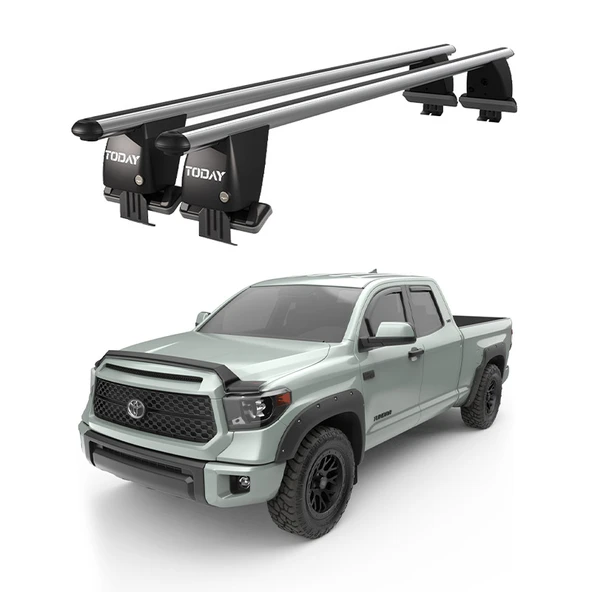 Royal Toyota Tundra (2014 ve Sonrası) Uyumlu Gri Kilitli Ara Atkı Port Bagaj Tavan Barı ürün görseli 1