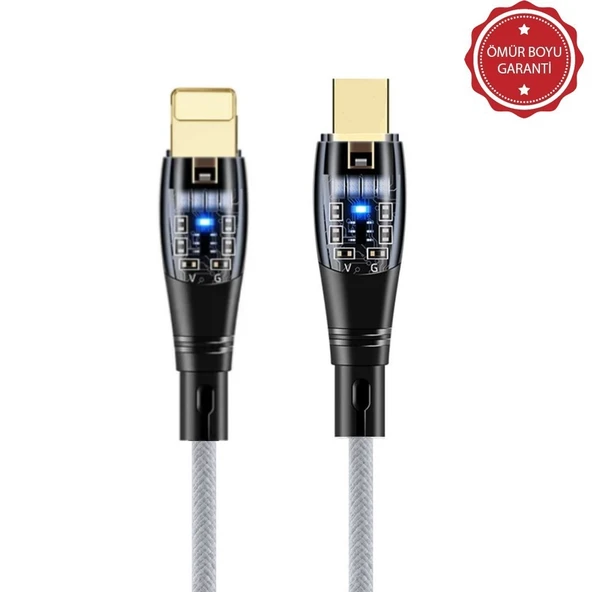 ScHitec 6A 25W Type-C to Lightning 1Metre Hızlı Data ve Şarj Kablosu Beyaz YK255B ürün görseli 1