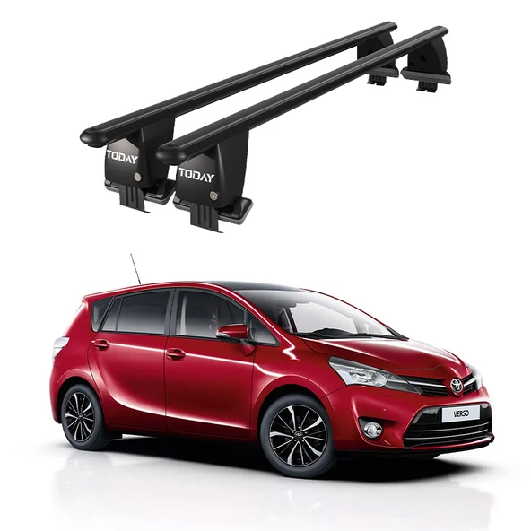 Royal Toyota Verso (2009-2018) Uyumlu Siyah Kilitli Ara Atkı Port Bagaj Tavan Barı ürün görseli 1