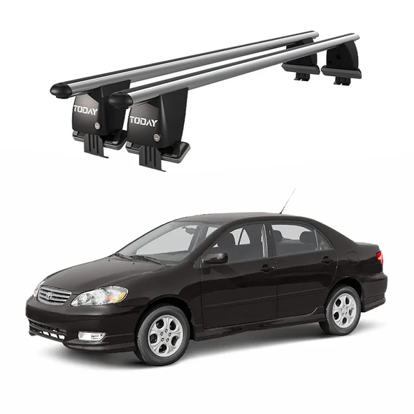 Royal Toyota Corolla (2006-2017) Uyumlu Gri Kilitli Ara Atkı Port Bagaj Tavan Barı ürün görseli 1