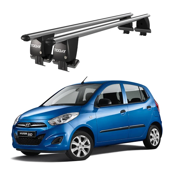 Royal Hyundai i10 (2007-2013) Uyumlu Gri Kilitli Ara Atkı Port Bagaj Tavan Barı ürün görseli 1