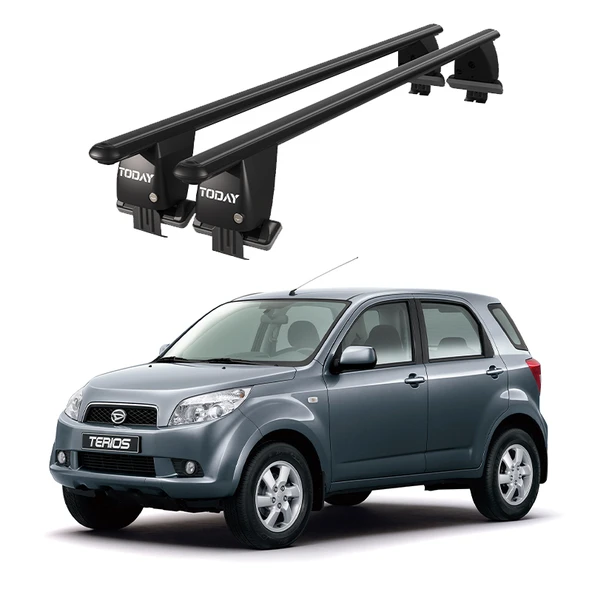 Royal Daihatsu Terios II (2006-2017) Uyumlu Siyah Kilitli Ara Atkı Port Bagaj Tavan Barı ürün görseli 1
