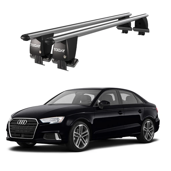 Royal Audi A3/S3 (2013-2019) Uyumlu Gri Kilitli Ara Atkı Port Bagaj Tavan Barı ürün görseli 1
