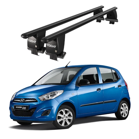 Royal Hyundai i10 (2007-2013) Uyumlu Siyah Kilitli Ara Atkı Port Bagaj Tavan Barı ürün görseli 1