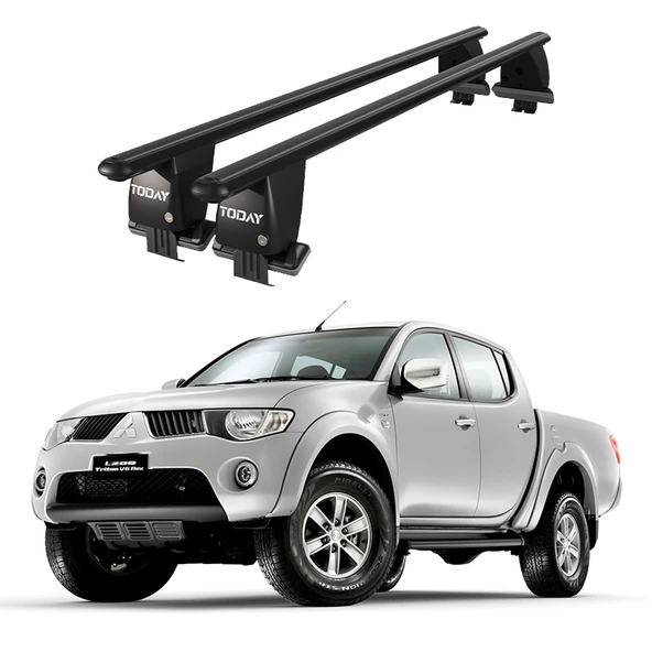 Royal Mitsubishi L200 (2006-2015) Uyumlu Siyah Kilitli Ara Atkı Port Bagaj Tavan Barı ürün görseli 1