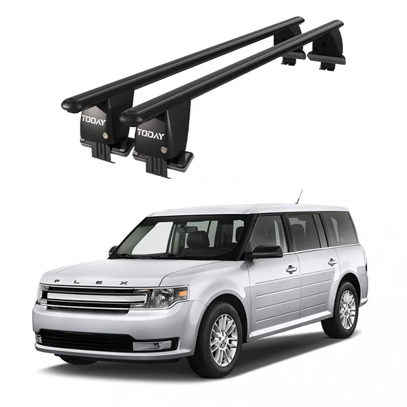 Royal Ford Flex (2013 ve Sonrası) Uyumlu Siyah Ara Atkı Port Bagaj Tavan Barı ürün görseli 1