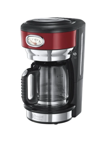 Russell Hobbs Retro Ribbon Kırmızı Cam Sürahili Kahve Makinesi 1 Lt Kapasiteli Lt 21700-56/RH ürün görseli 1