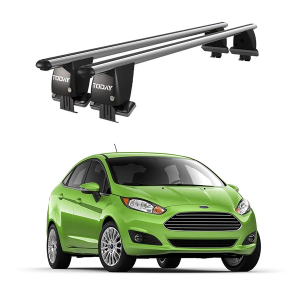 Royal Ford Fiesta VI (2013-2017) Uyumlu Gri Kilitli Ara Atkı Port Bagaj Tavan Barı ürün görseli 1