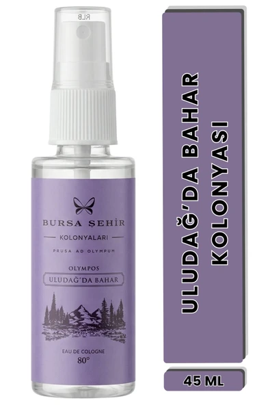 Uludağ'da Bahar Kolonyası, Mini Kolonya, Ferahlatıcı, 45 Ml, 80 Derece ürün görseli 1