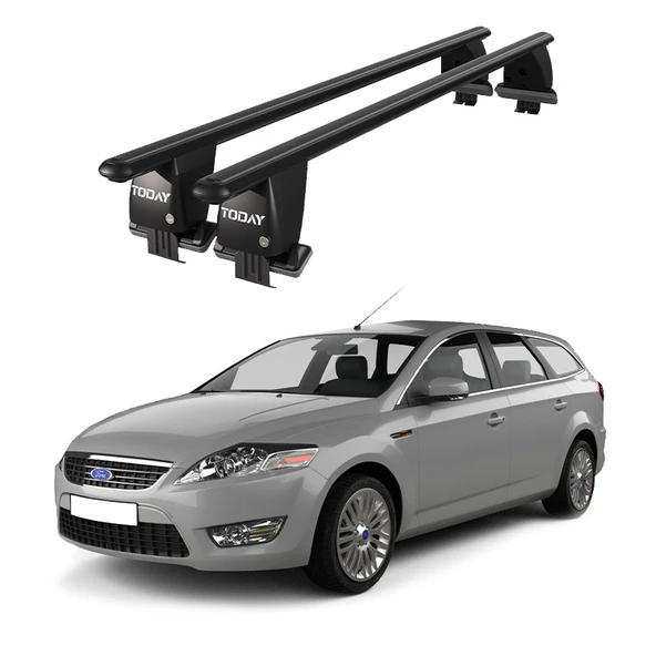 Royal Ford Mondeo III (2010-2014) Uyumlu Siyah Kilitli Ara Atkı Port Bagaj Tavan Barı ürün görseli 1