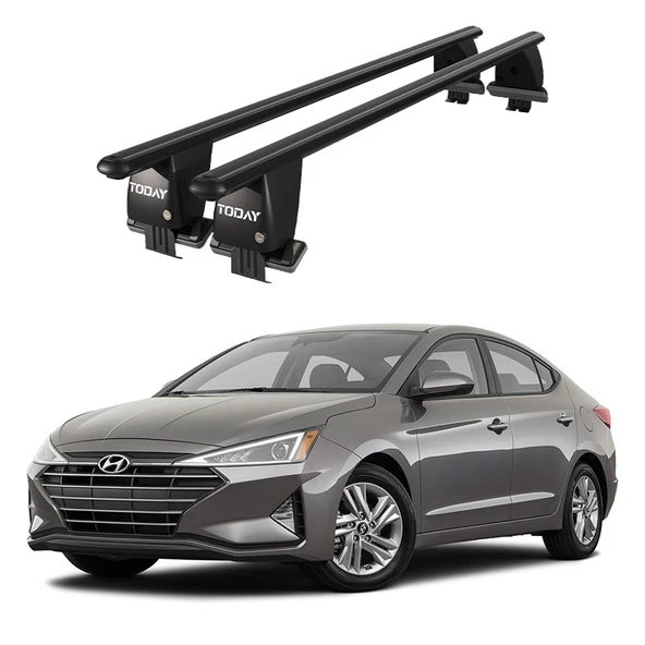 Royal Hyundai Elantra (2016-2020) Uyumlu Siyah Ara Atkı Port Bagaj Tavan Barı ürün görseli 1