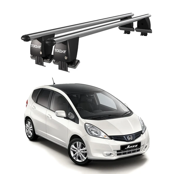 Royal Honda Jazz / Fit (2007-2014) Uyumlu Gri Kilitli Ara Atkı Port Bagaj Tavan Barı ürün görseli 1
