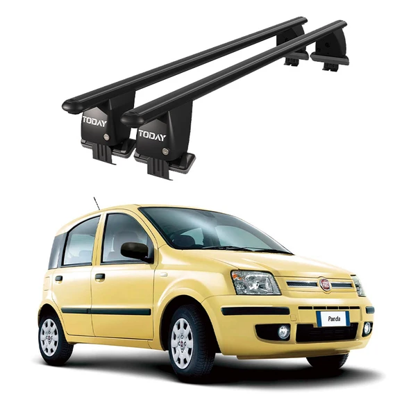 Royal Fiat Panda (2003-2012) Uyumlu Siyah Ara Atkı Port Bagaj Tavan Barı ürün görseli 1