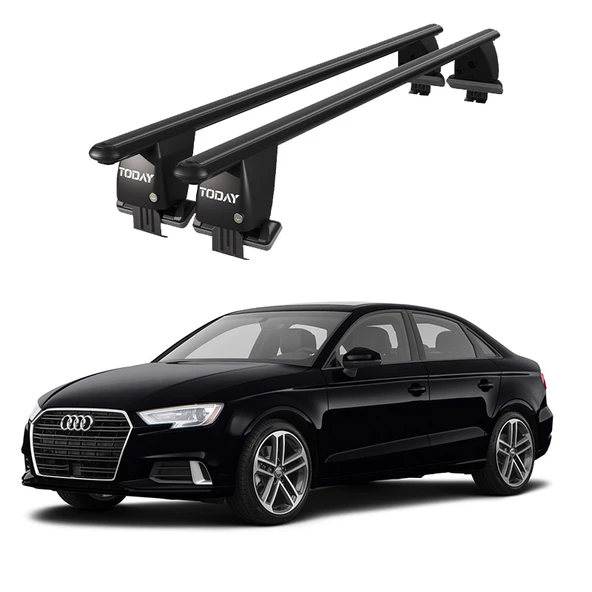 Royal Audi A3/S3 (2013-2019) Uyumlu Siyah Kilitli Ara Atkı Port Bagaj Tavan Barı ürün görseli 1