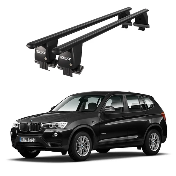 Royal Bmw X3 (F25) (2010-2017) Uyumlu Siyah Ara Atkı Port Bagaj Tavan Barı ürün görseli 1