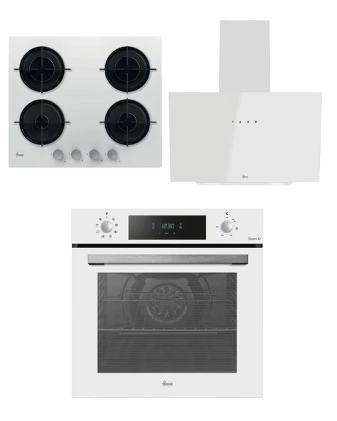 Hoover Ankastre Set  Beyaz Renk HO3158 + HVW6MW + HDG6C1GWTK / 8 Fonksiyonlu ürün görseli 1